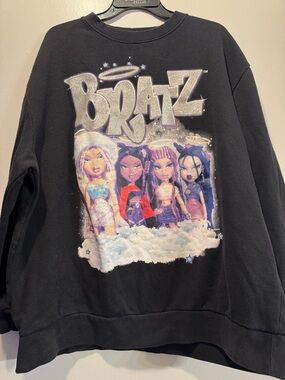 Bratz Graphic Black Sweatshirt with Angel Motif